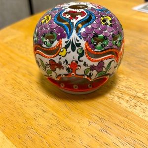 Beautiful candle, votive or incense burner holder
